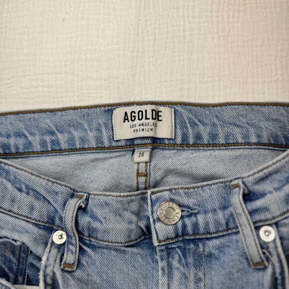 AGOLDE Toni Mid-Rise Skinny Jeans Light Wash Women’s 28 Sustainable Luxury Clean - Picture 13 of 15